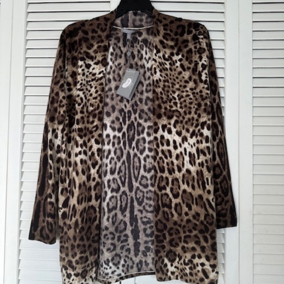 NWT WOMEN'S NEIMAN MARCUS  CASHMERE COLLECTION WITH CARDIGAN OPEN FRONT, SIZE M - Picture 3 of 7